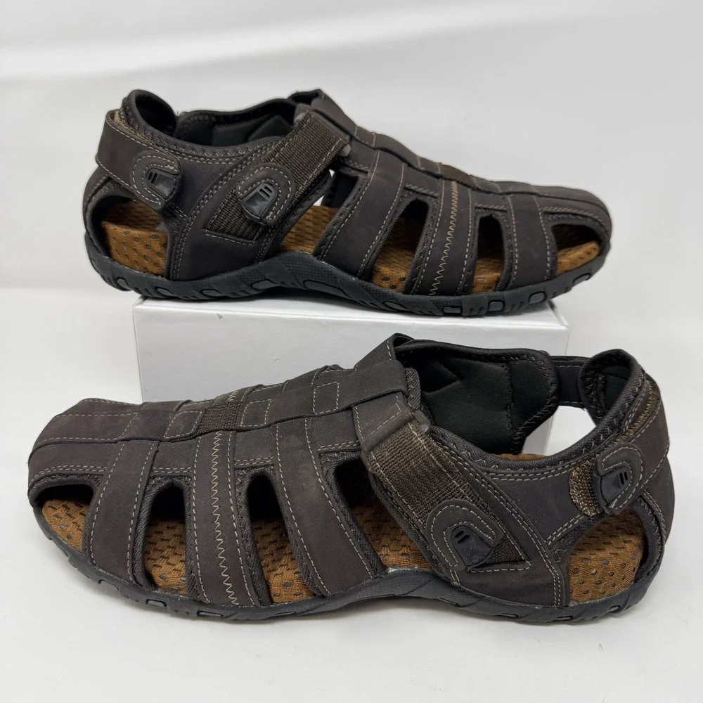 Nunn Bush Rio Bravo Fisherman Sandals Size‎ 13M Brown 84799-200 Mens Comfort